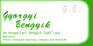 gyorgyi bengyik business card
